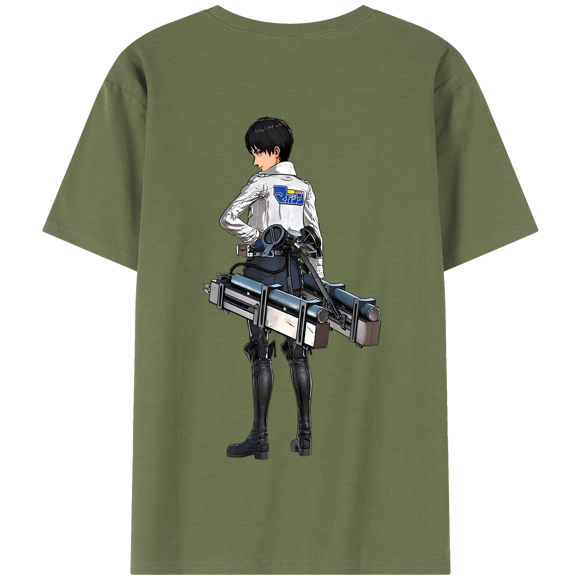 （画像用） 進撃の巨人 エレン･イェーガー Attack on Titan Eren Jäger 綿100％半袖Tシャツ（背面プリント）